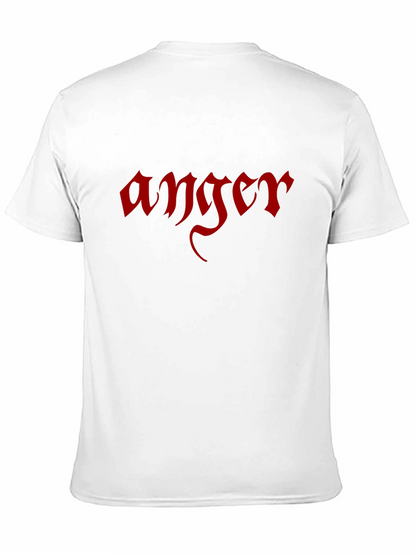 Anger Gothic Style Tee - Mens Black T-Shirt