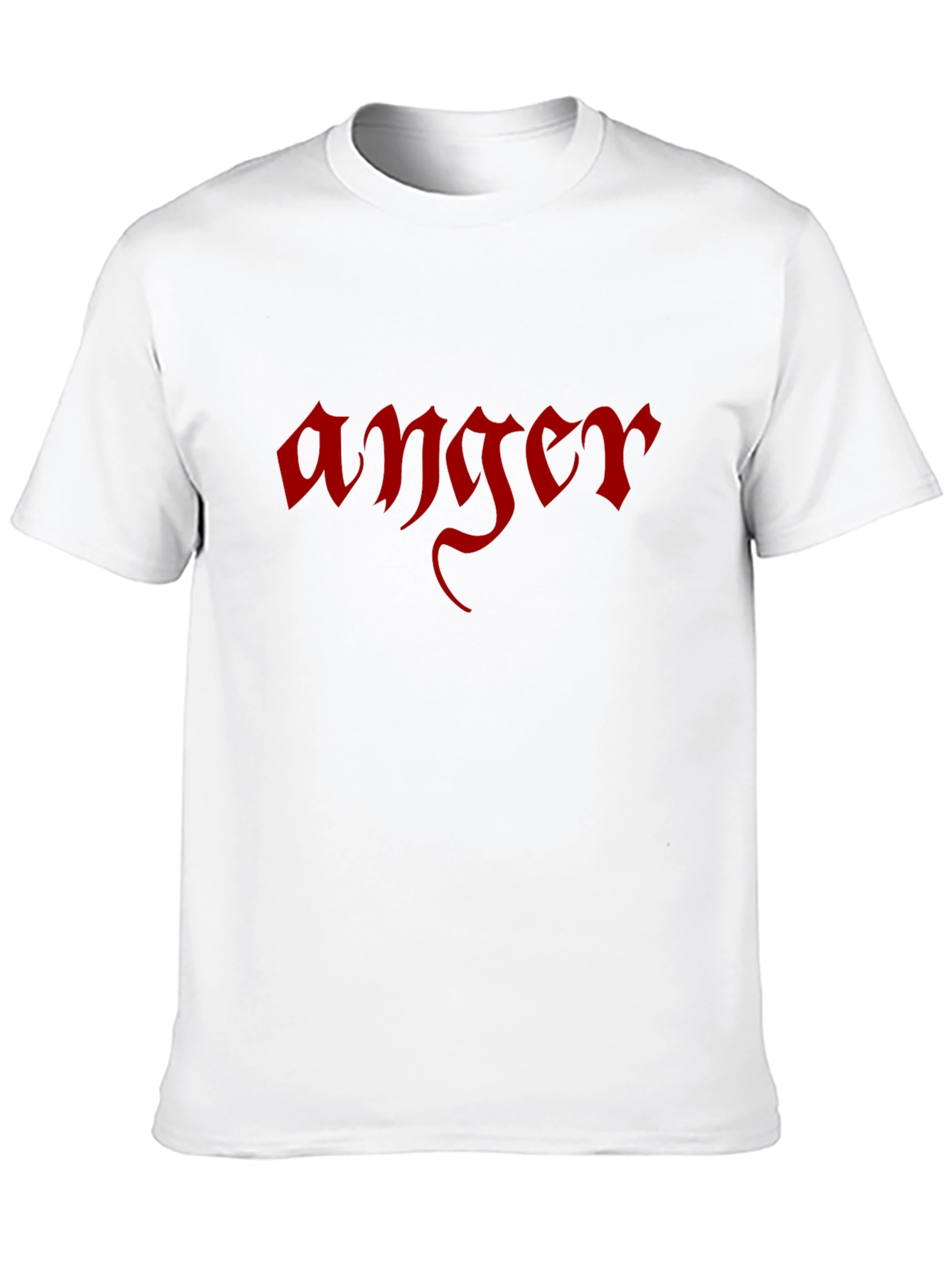 Anger Gothic Style Tee - Mens Black T-Shirt