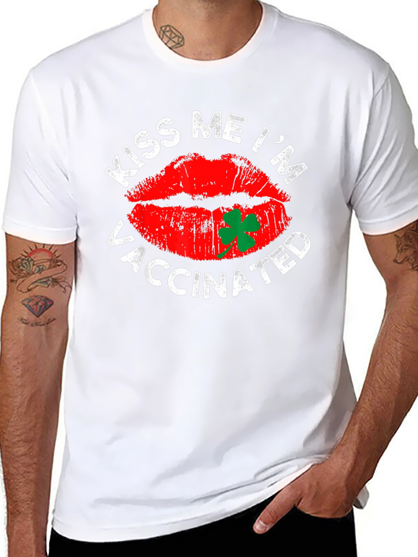 Kiss Me Im Vaccinated T-Shirt St. Patricks Day