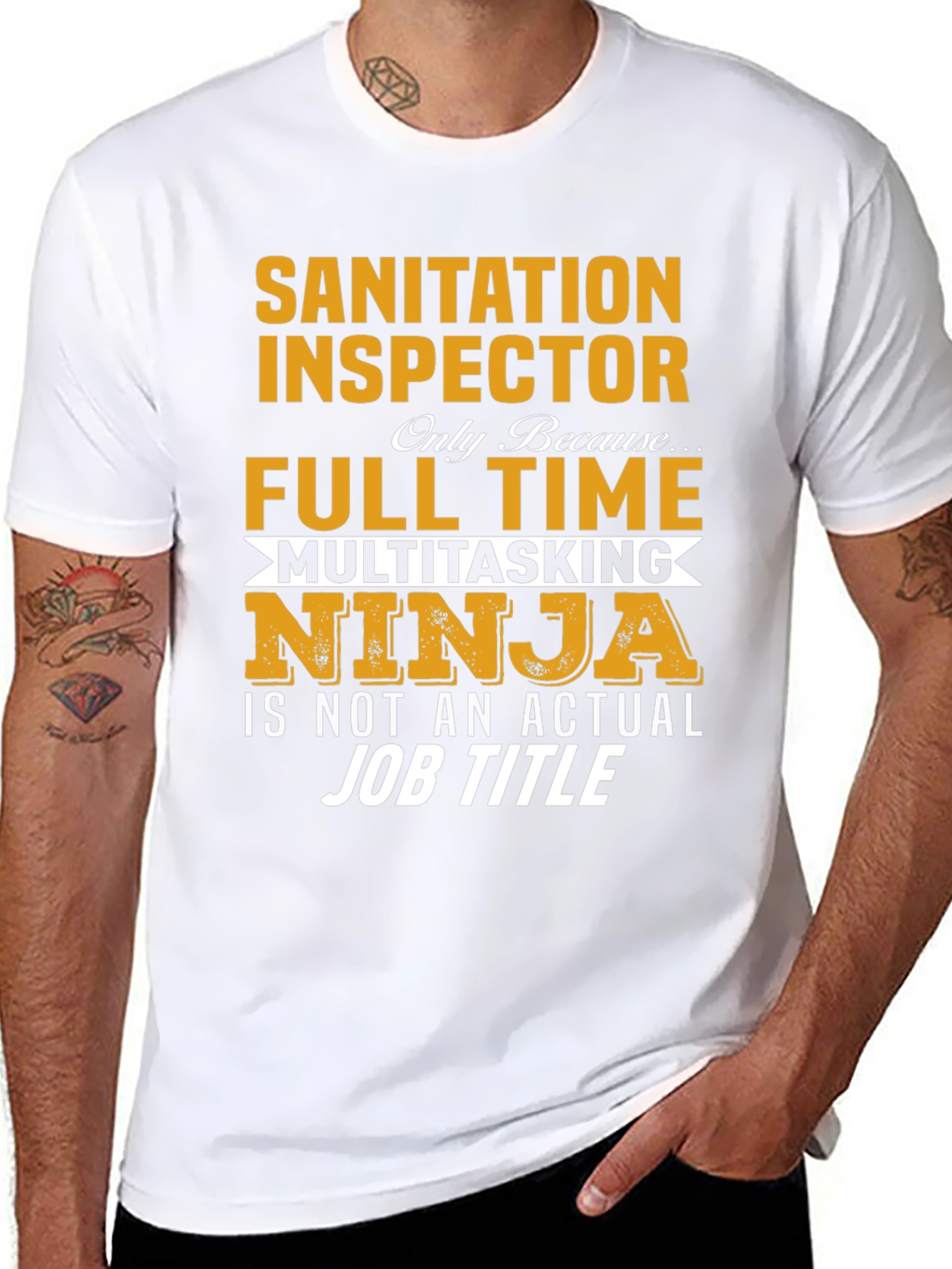 Sanitation Inspector T-Shirt Multitasking Ninja Job