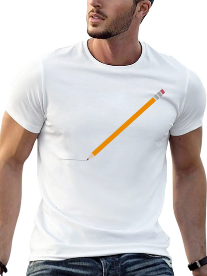 Pencil Graphic Black T-Shirt