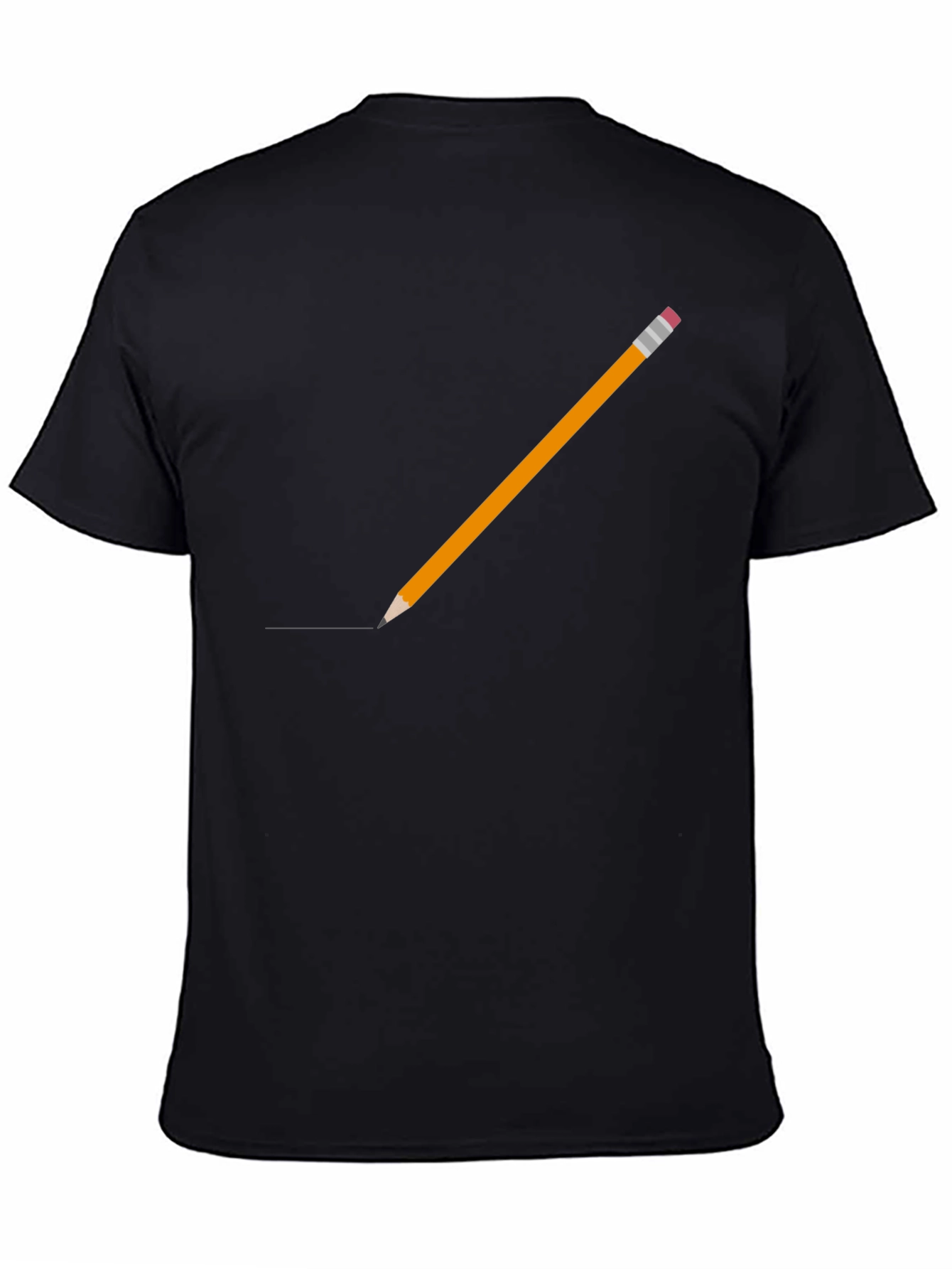 Pencil Graphic Black T-Shirt