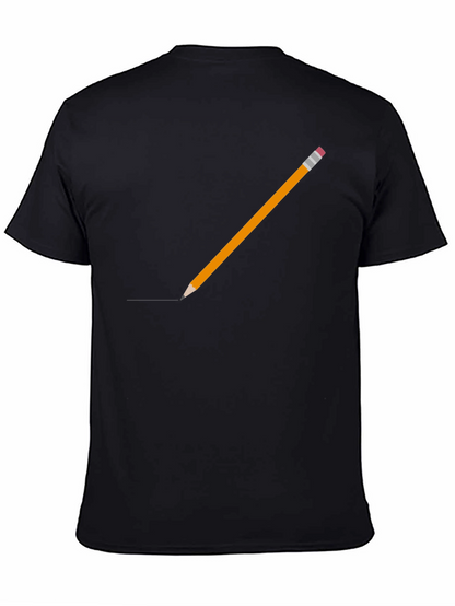 Pencil Graphic Black T-Shirt