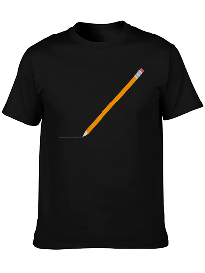 Pencil Graphic Black T-Shirt