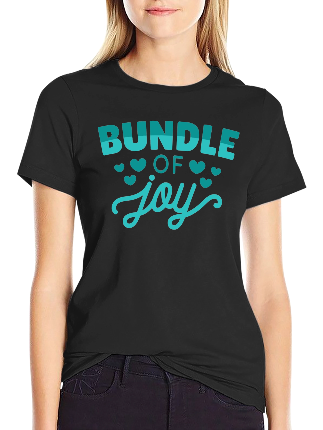 Bundle of Joy Graphic Tee - Black Cotton T-Shirt