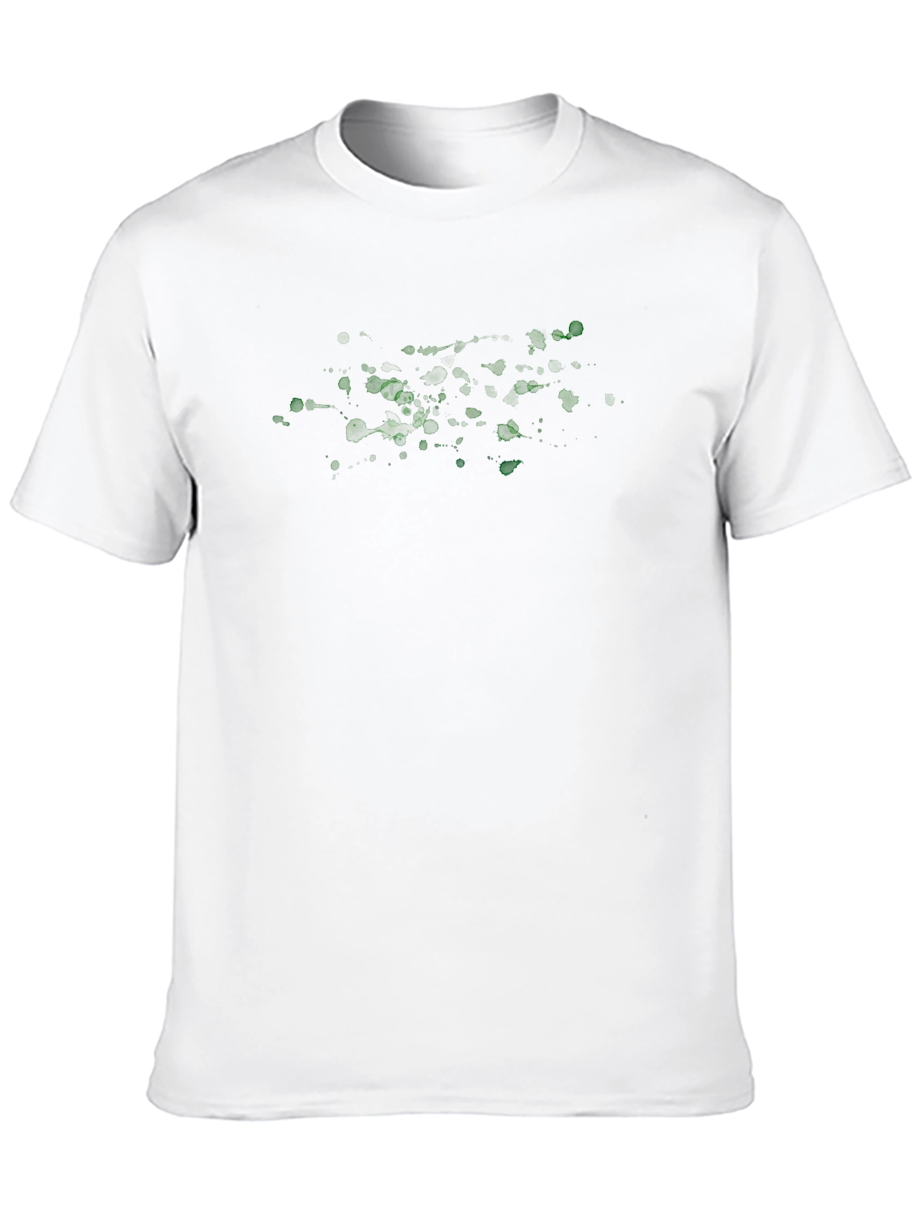 Black T-Shirt with Green Splatter Design