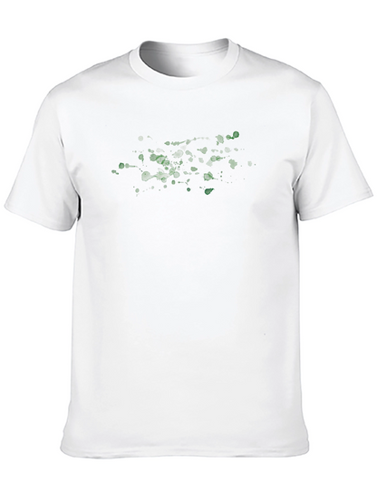 Black T-Shirt with Green Splatter Design