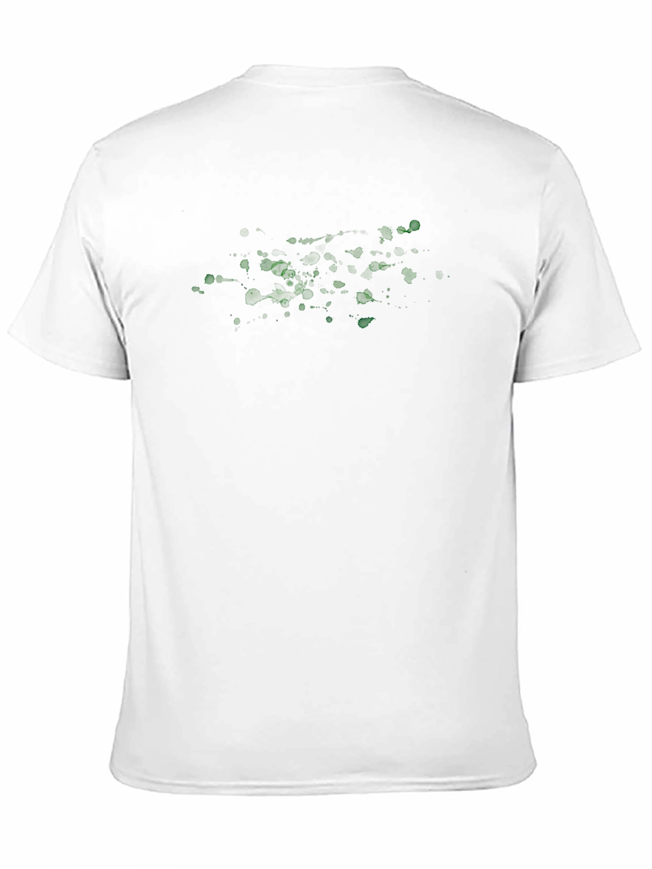 Black T-Shirt with Green Splatter Design