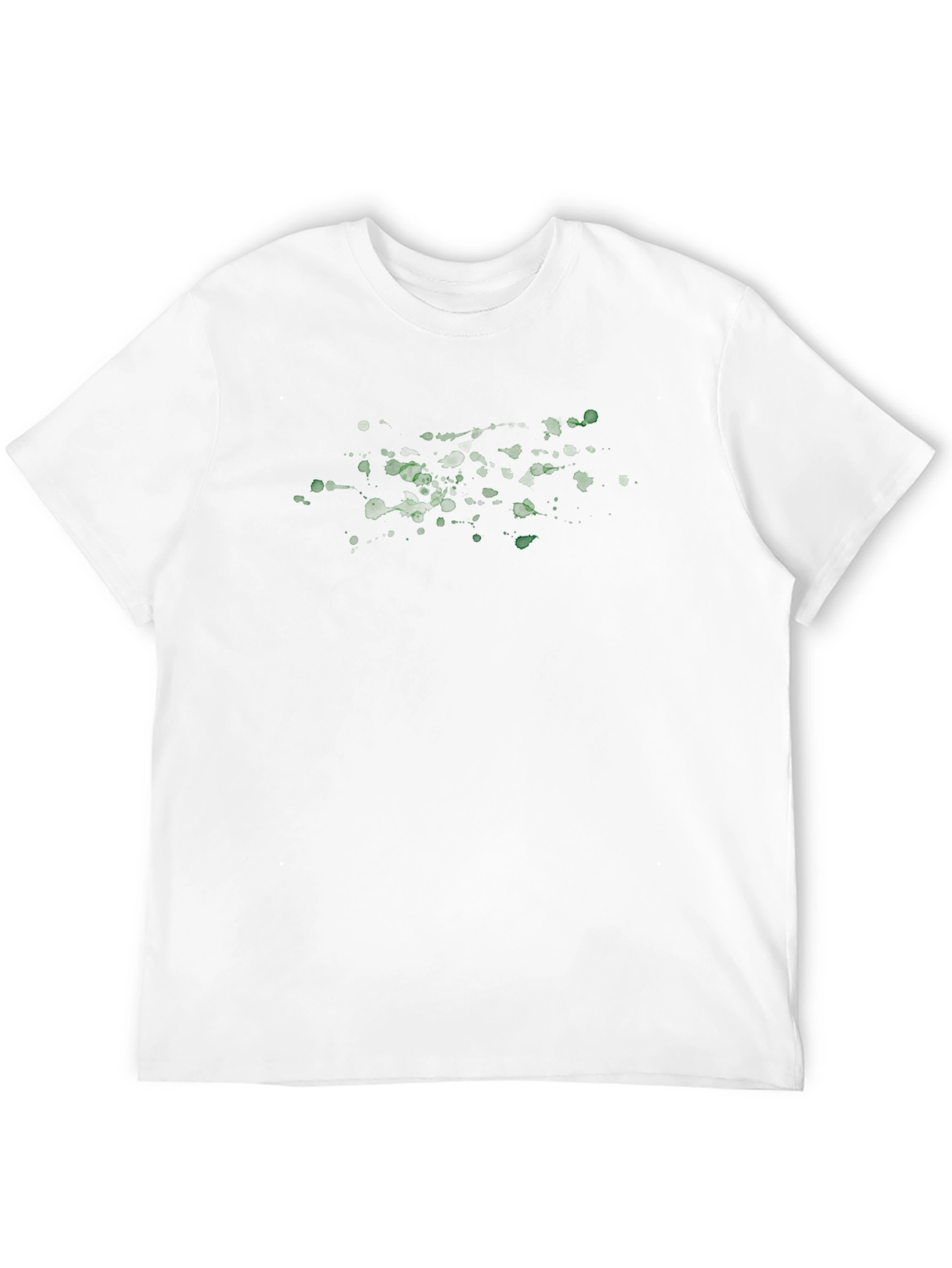 Black T-Shirt with Green Splatter Design