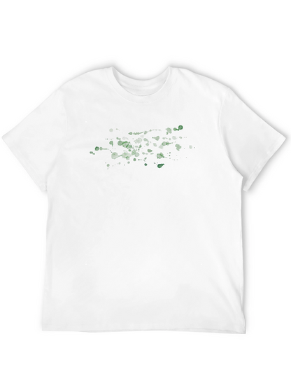 Black T-Shirt with Green Splatter Design