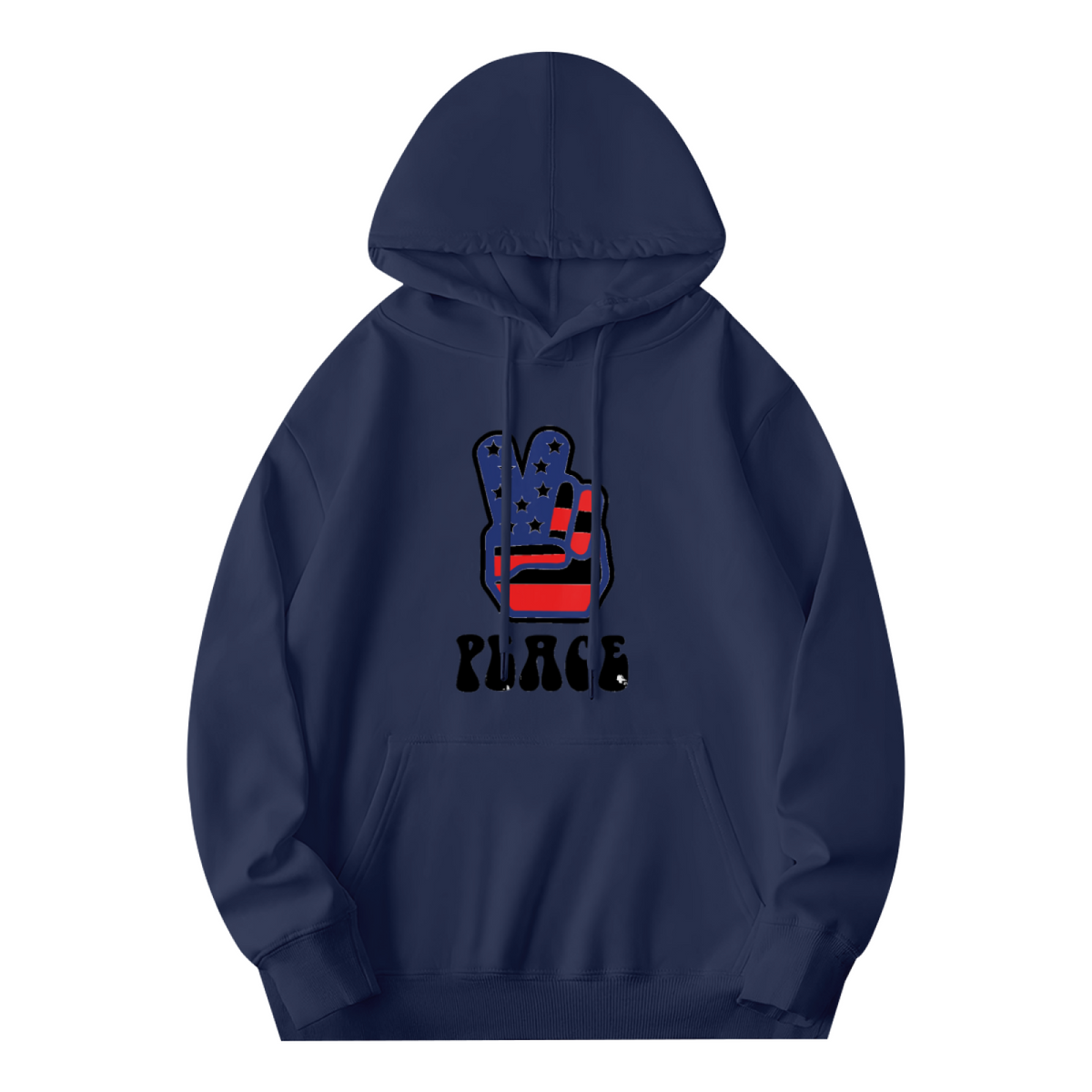 Patriotic American Flag Peace Sign Hoodie
