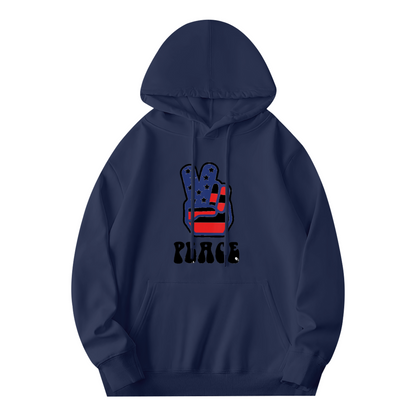 Patriotic American Flag Peace Sign Hoodie