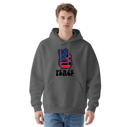 Patriotic American Flag Peace Sign Hoodie