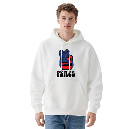 Patriotic American Flag Peace Sign Hoodie