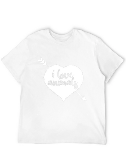 I Love Animals T-Shirt - Heart Arrow Graphic Tee
