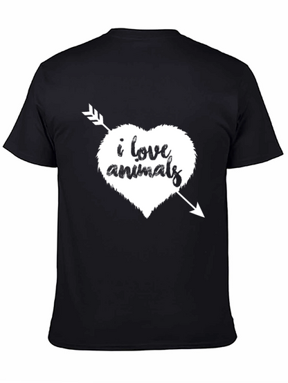 I Love Animals T-Shirt - Heart Arrow Graphic Tee