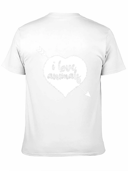 I Love Animals T-Shirt - Heart Arrow Graphic Tee