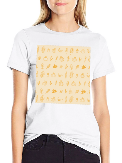 Autumn Harvest Print Tee - Stylish Fall Fashion