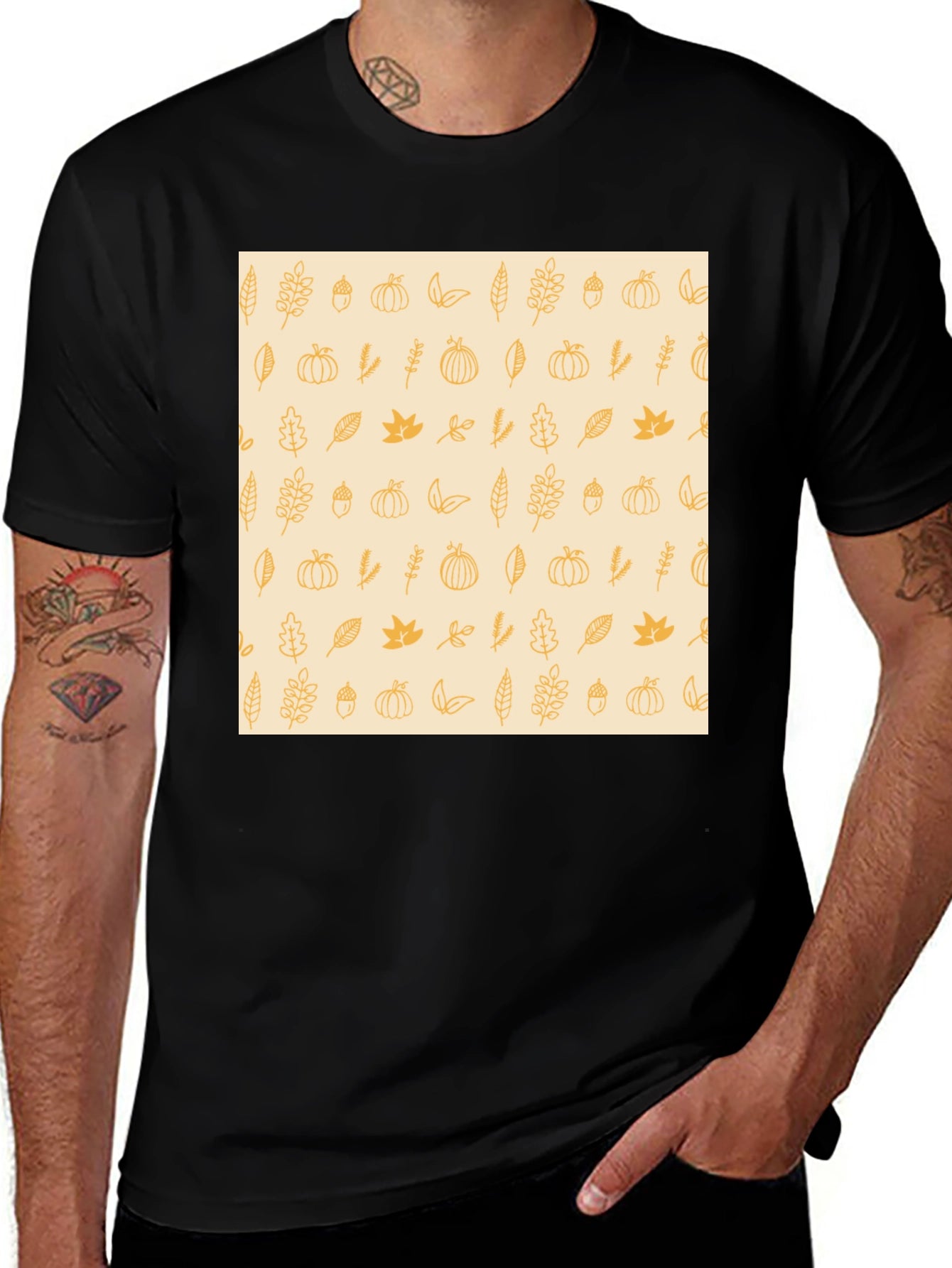 Autumn Harvest Print Tee - Stylish Fall Fashion