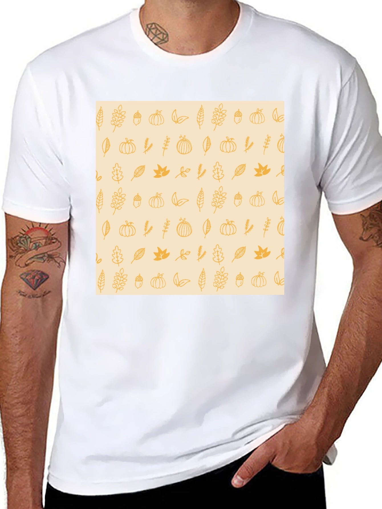 Autumn Harvest Print Tee - Stylish Fall Fashion