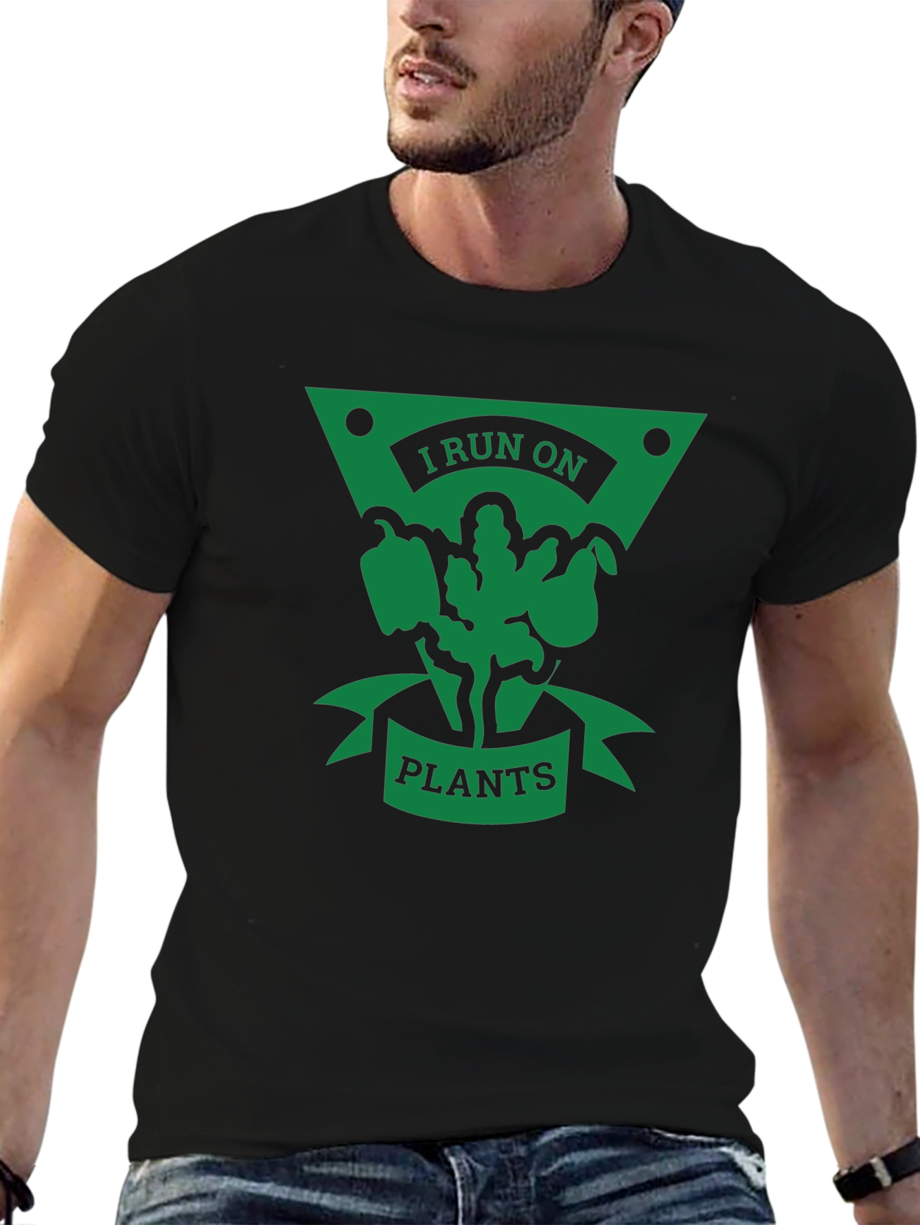 I Run on Plants T-Shirt - Vegan Lifestyle Tee