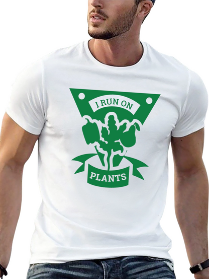 I Run on Plants T-Shirt - Vegan Lifestyle Tee