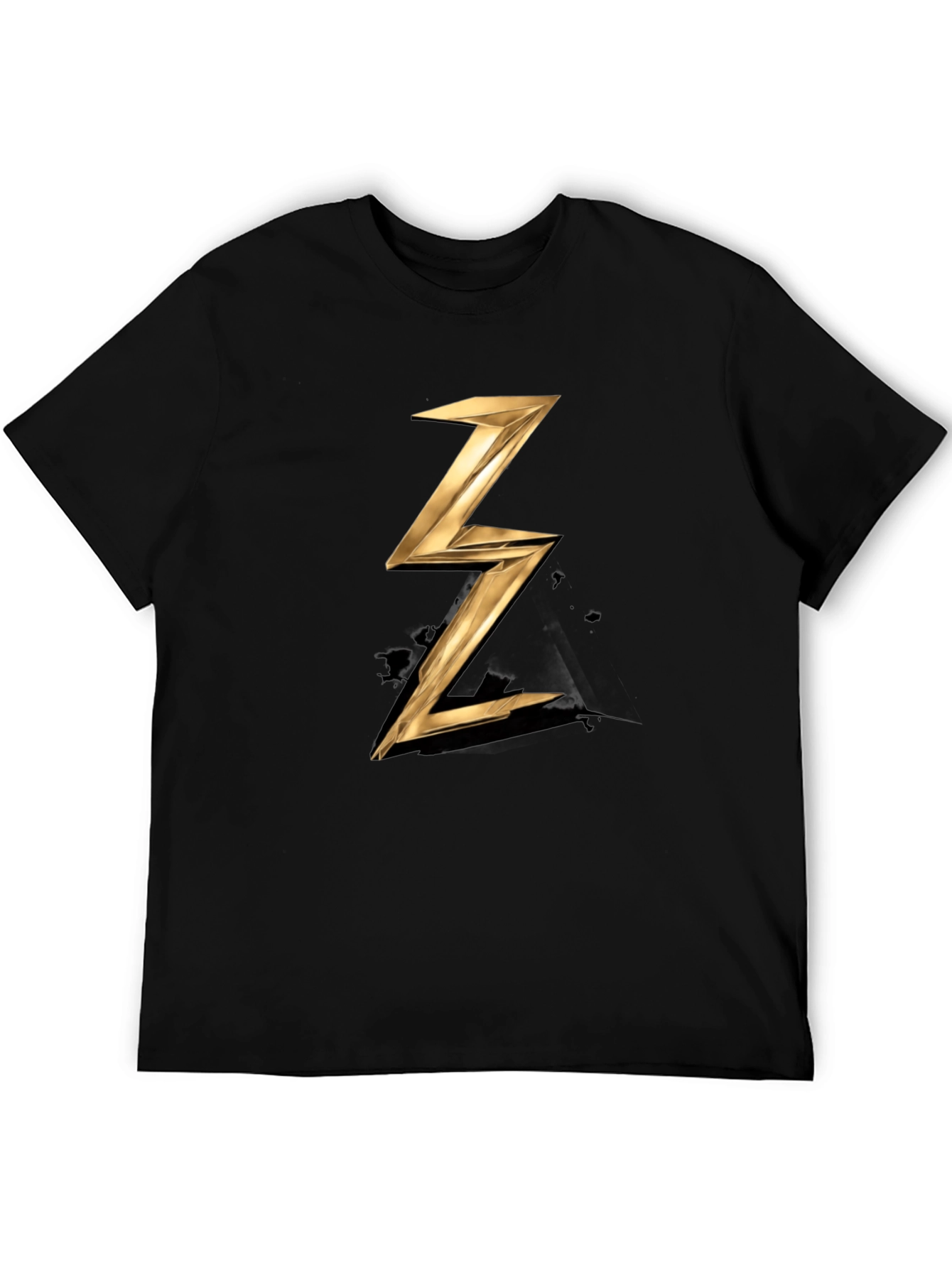 Golden Lightning Bolt T-Shirt - Stylish Graphic Tee