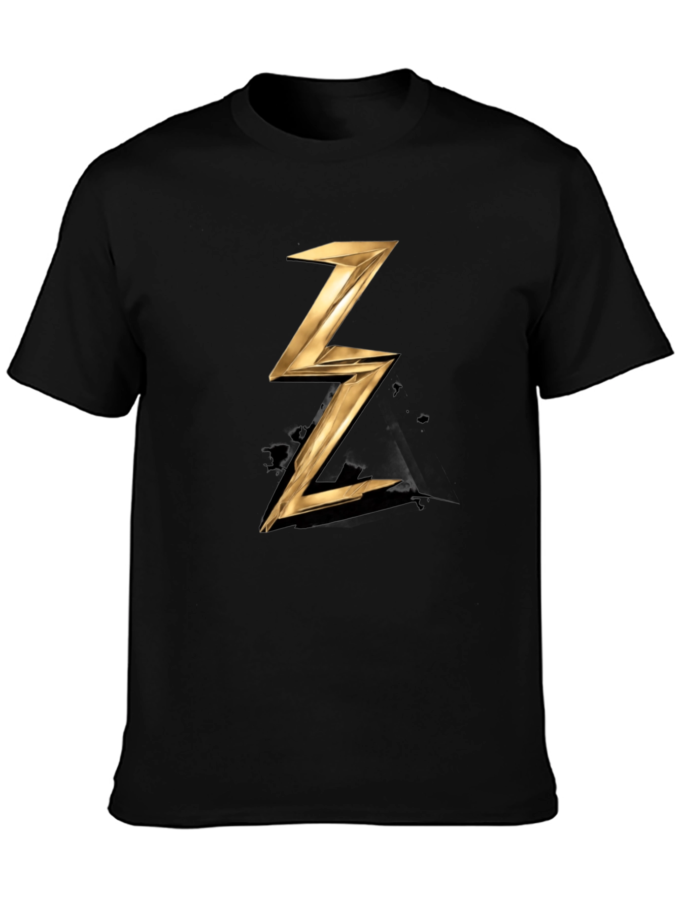 Golden Lightning Bolt T-Shirt - Stylish Graphic Tee