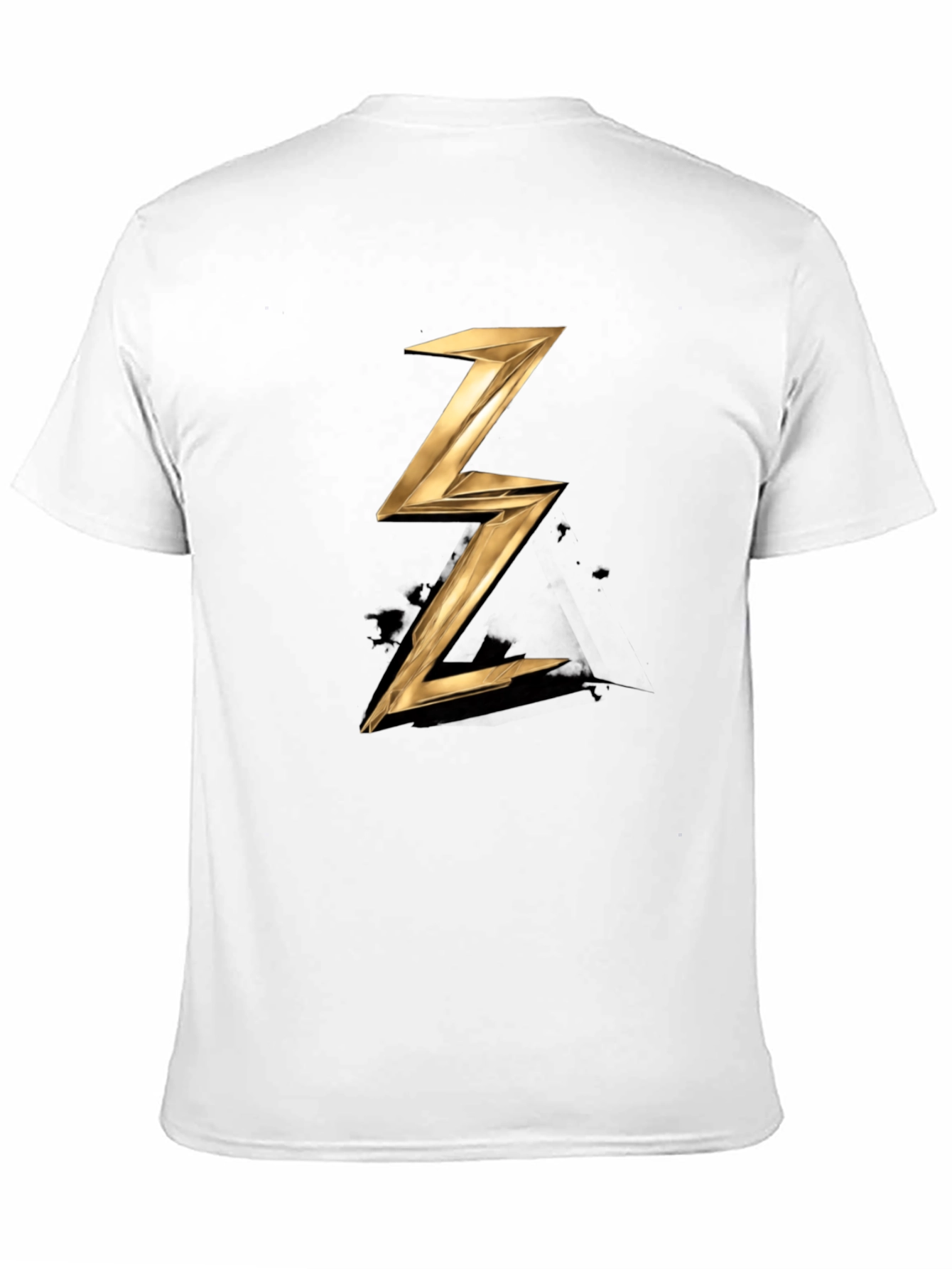 Golden Lightning Bolt T-Shirt - Stylish Graphic Tee