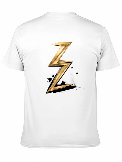 Golden Lightning Bolt T-Shirt - Stylish Graphic Tee
