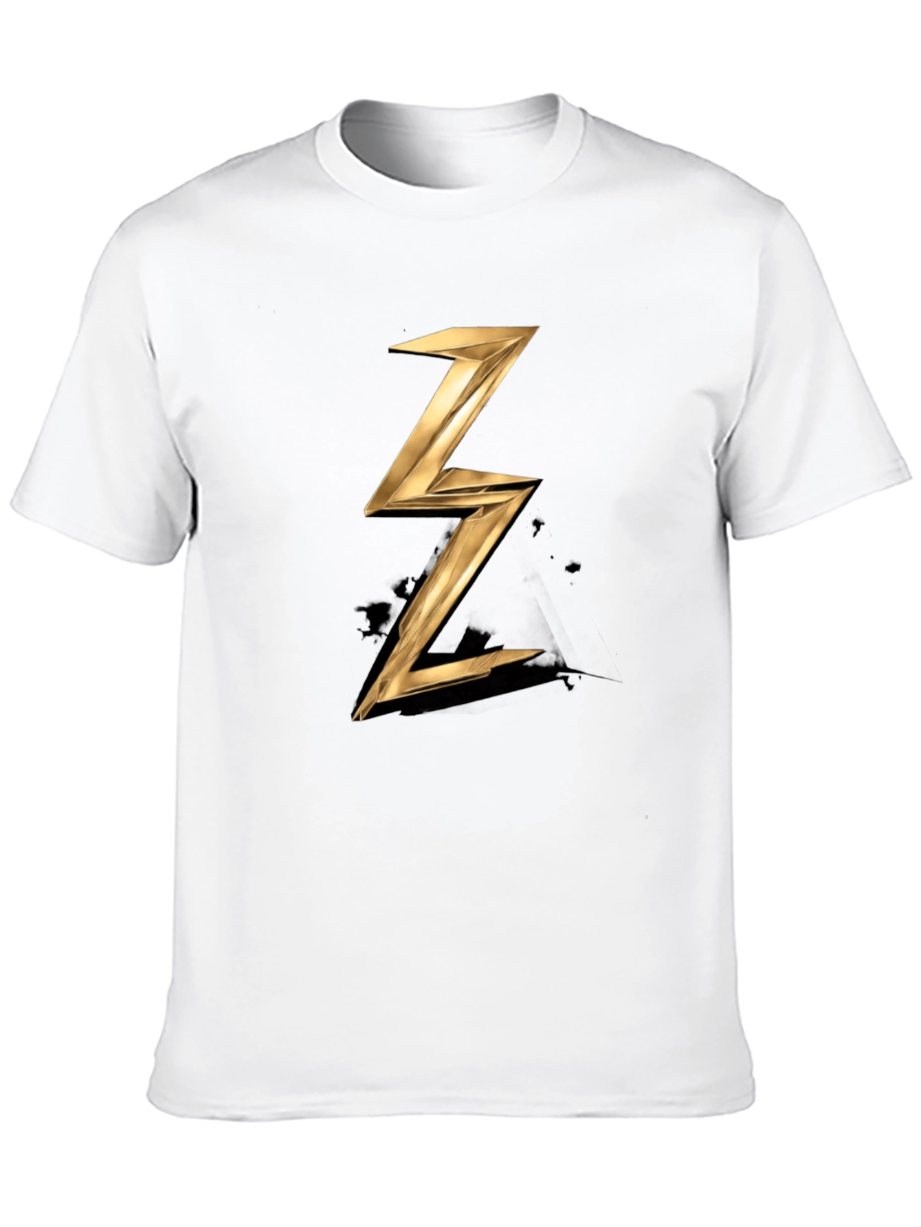 Golden Lightning Bolt T-Shirt - Stylish Graphic Tee
