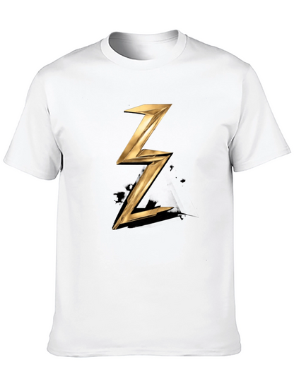 Golden Lightning Bolt T-Shirt - Stylish Graphic Tee