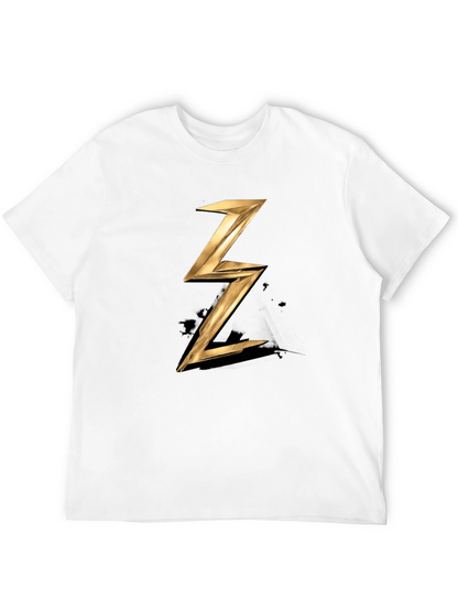Golden Lightning Bolt T-Shirt - Stylish Graphic Tee