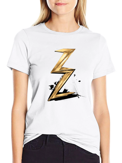 Golden Lightning Bolt T-Shirt - Stylish Graphic Tee