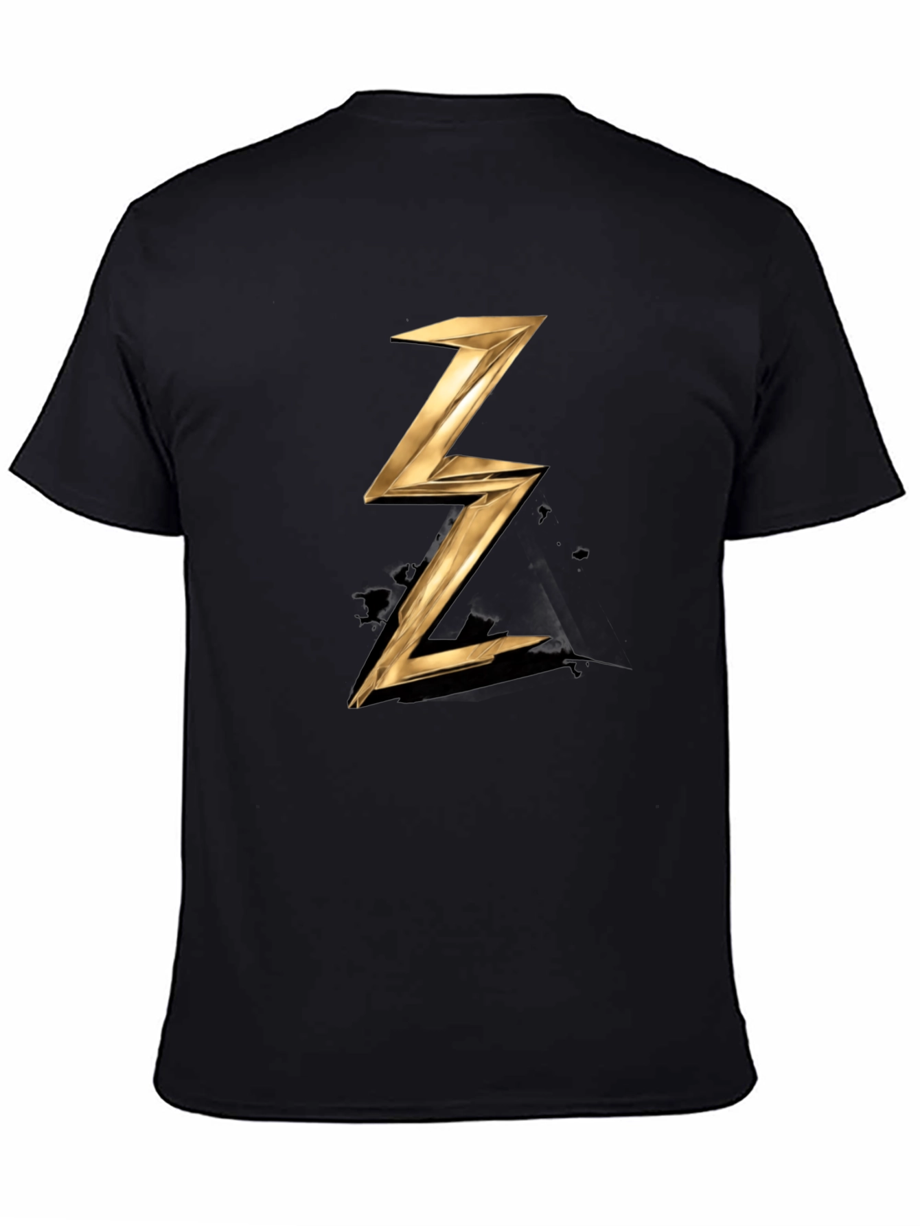 Golden Lightning Bolt T-Shirt - Stylish Graphic Tee