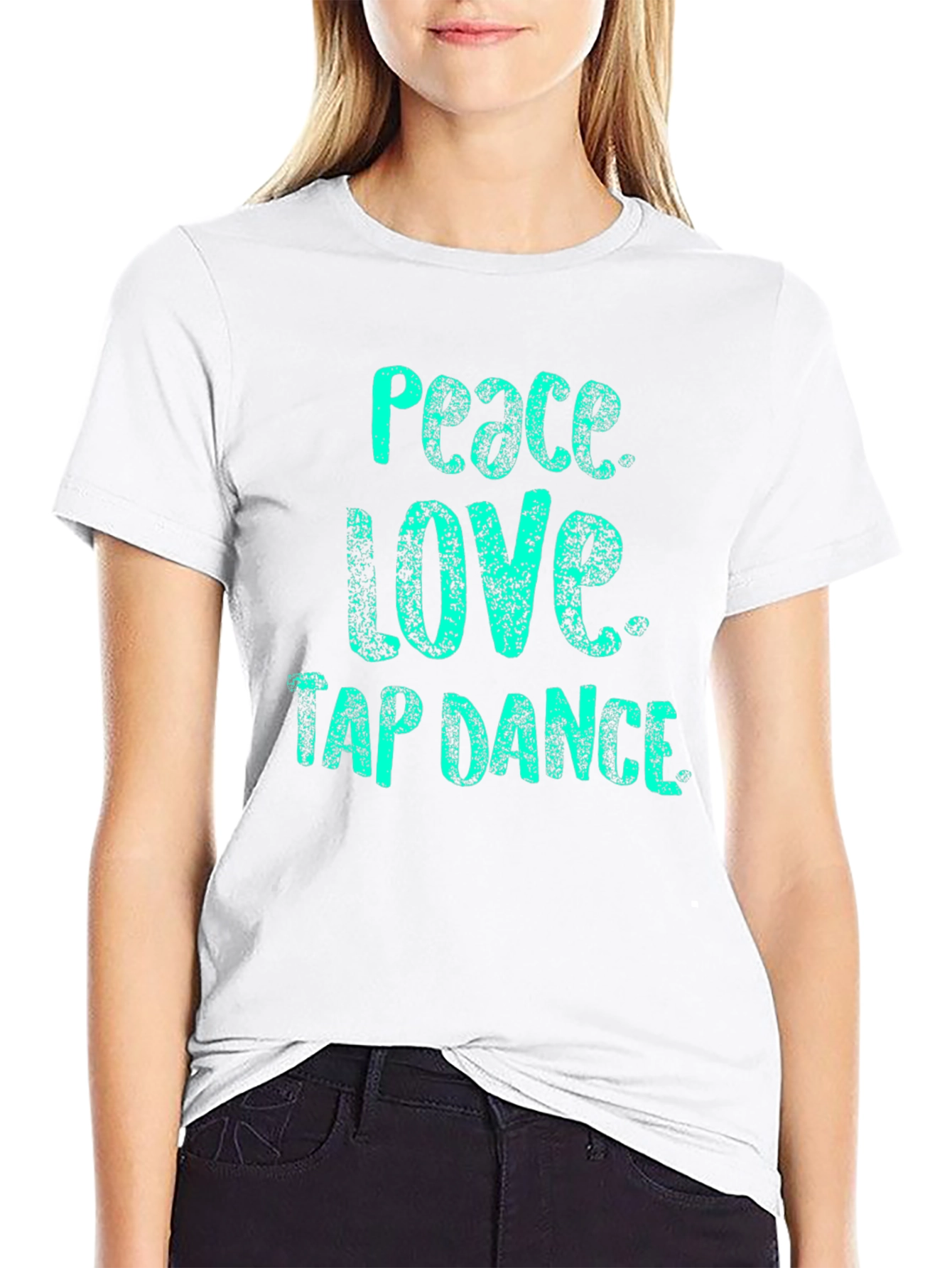 Peace Love Tap Dance Black T-Shirt