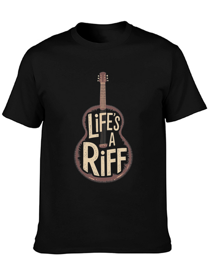 Lifes a Riff Guitar Graphic Tee - Black