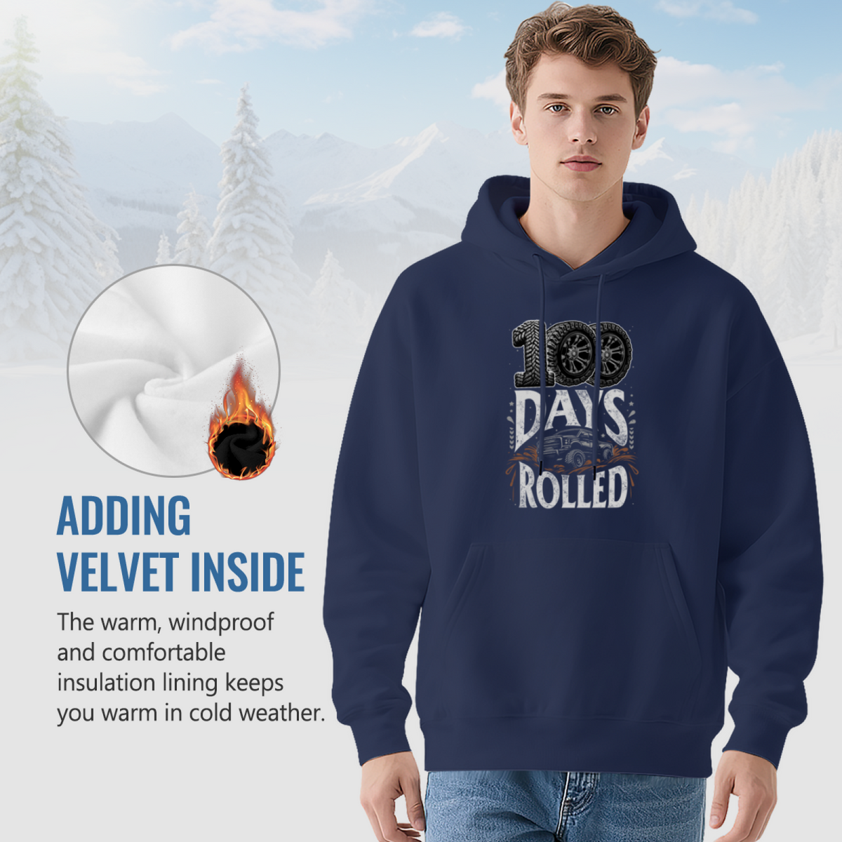 100 Days Rolled Jeep Offroad Lover Hoodie
