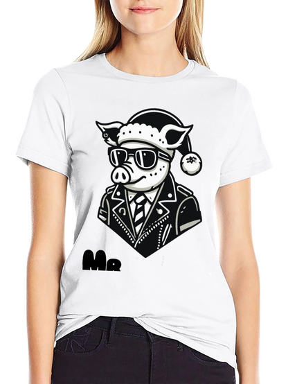 Cool Pig Biker Graphic Tee