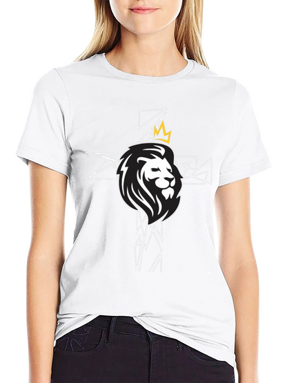 Lion and Crown Graphic Tee - Black T-Shirt