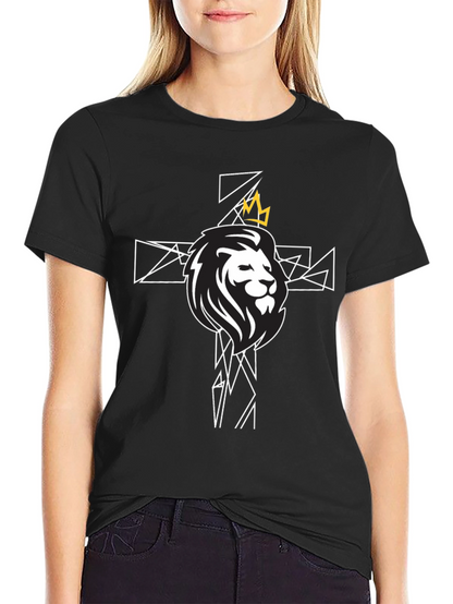 Lion and Crown Graphic Tee - Black T-Shirt