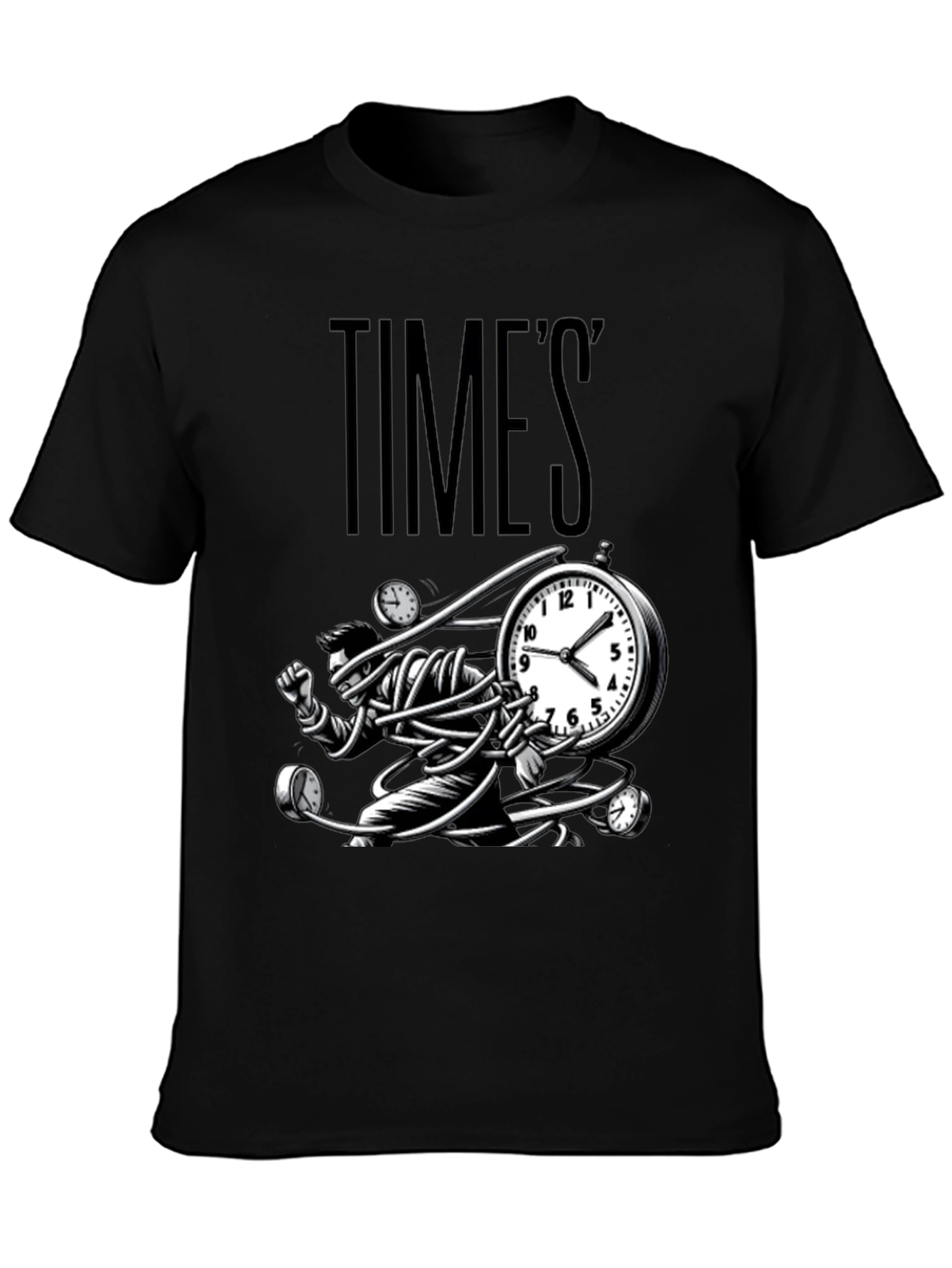 Times Up Graphic T-Shirt - Black