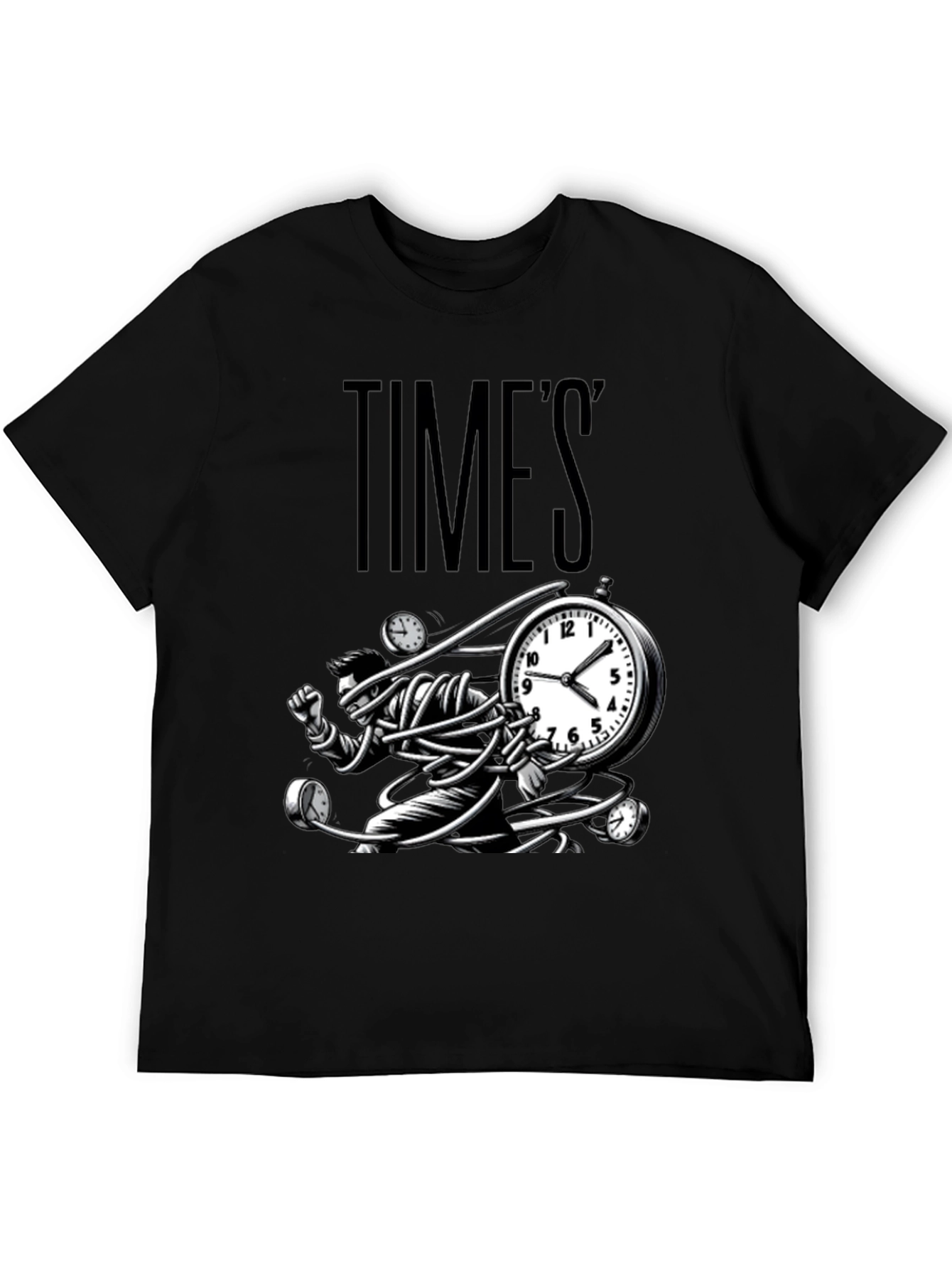 Times Up Graphic T-Shirt - Black
