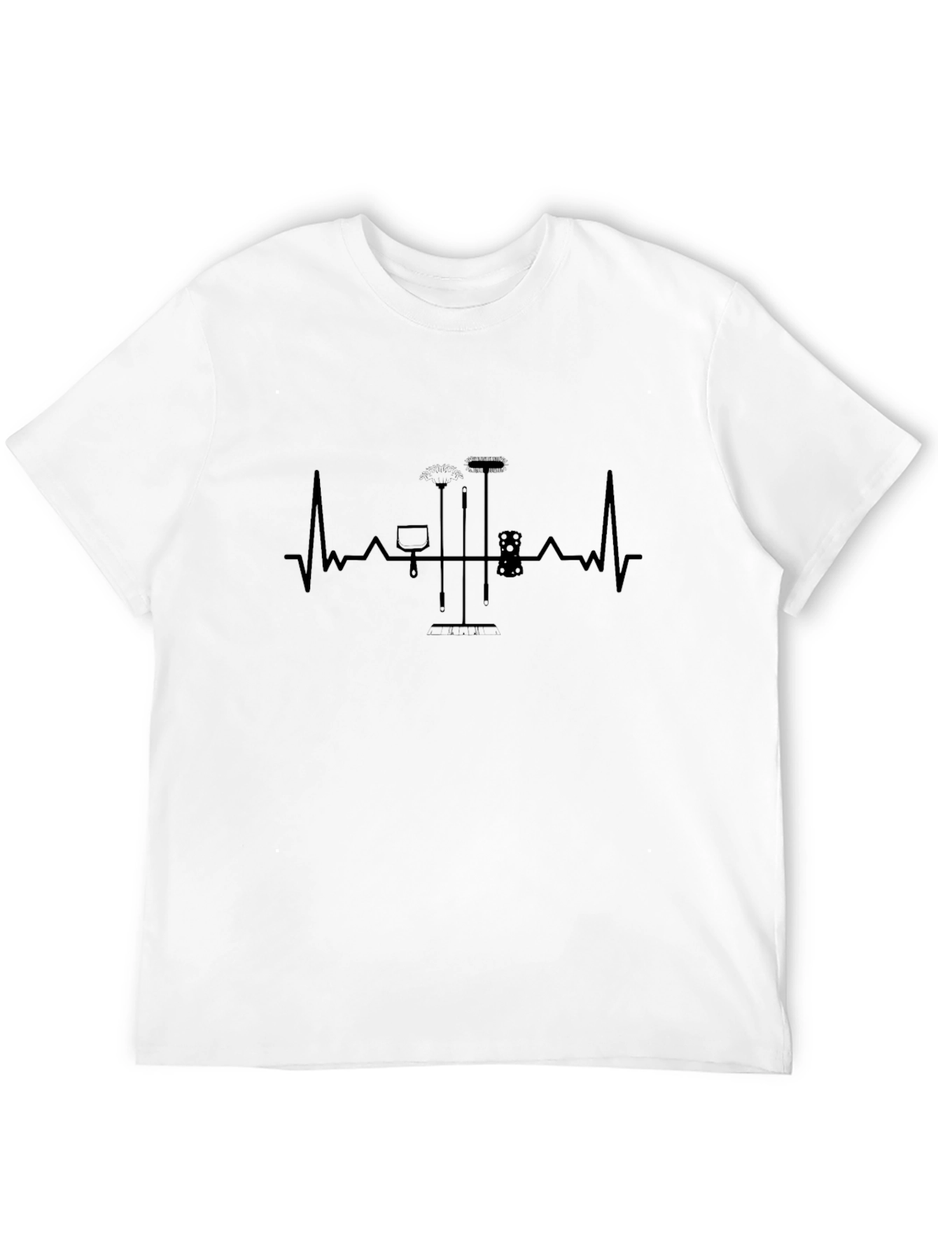 Cleaning Life T-Shirt - Heartbeat Pulse Design