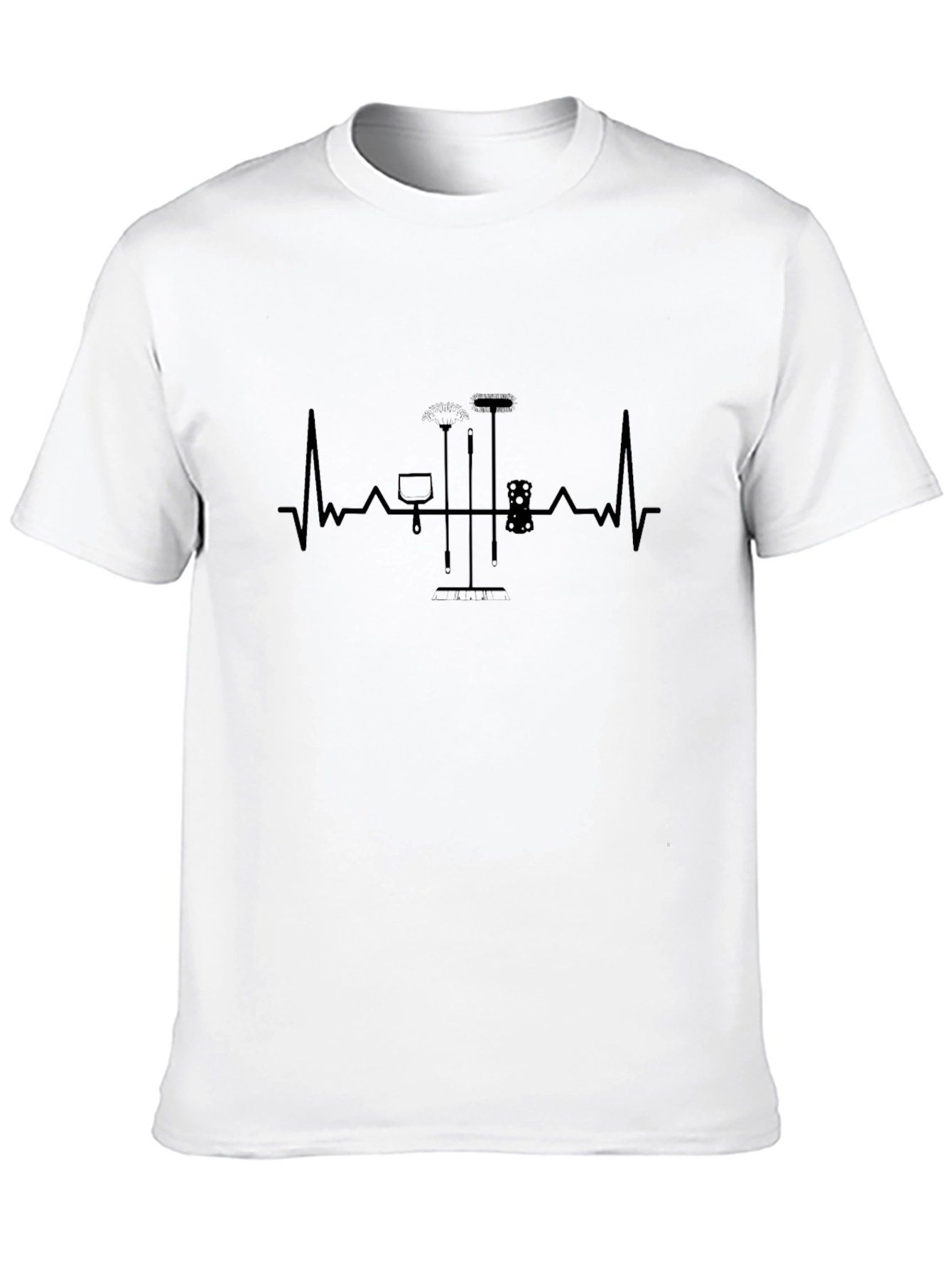 Cleaning Life T-Shirt - Heartbeat Pulse Design