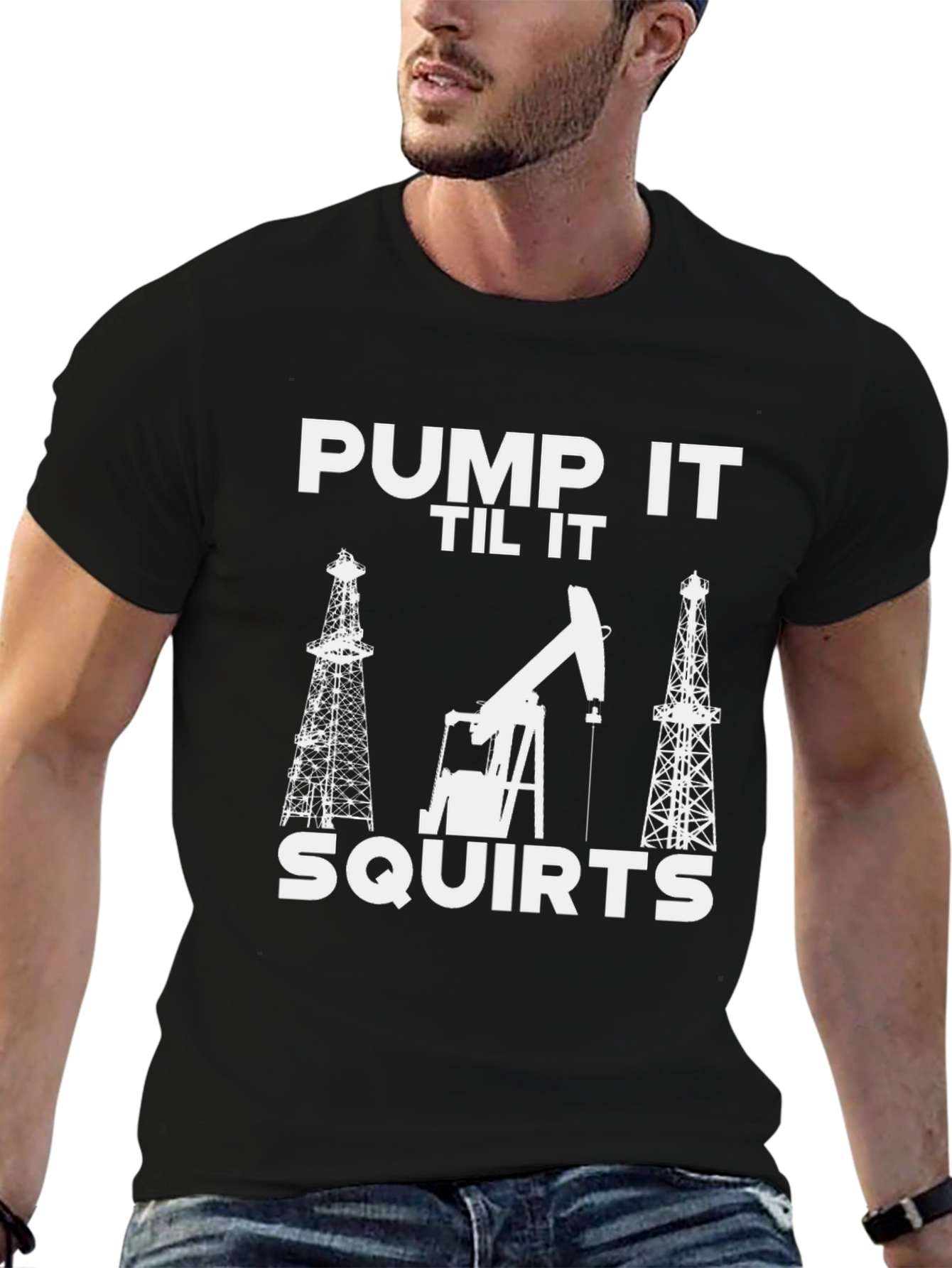 Pump It Til It Squirts Black T-Shirt