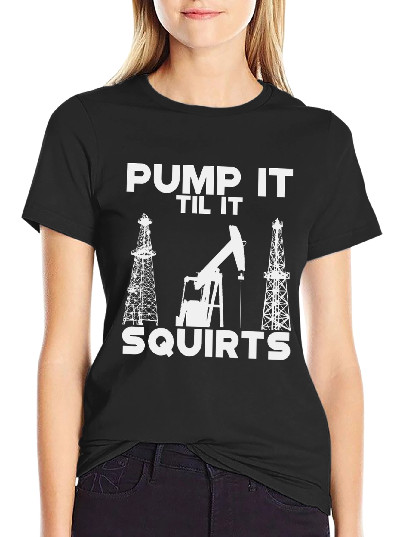 Pump It Til It Squirts Black T-Shirt