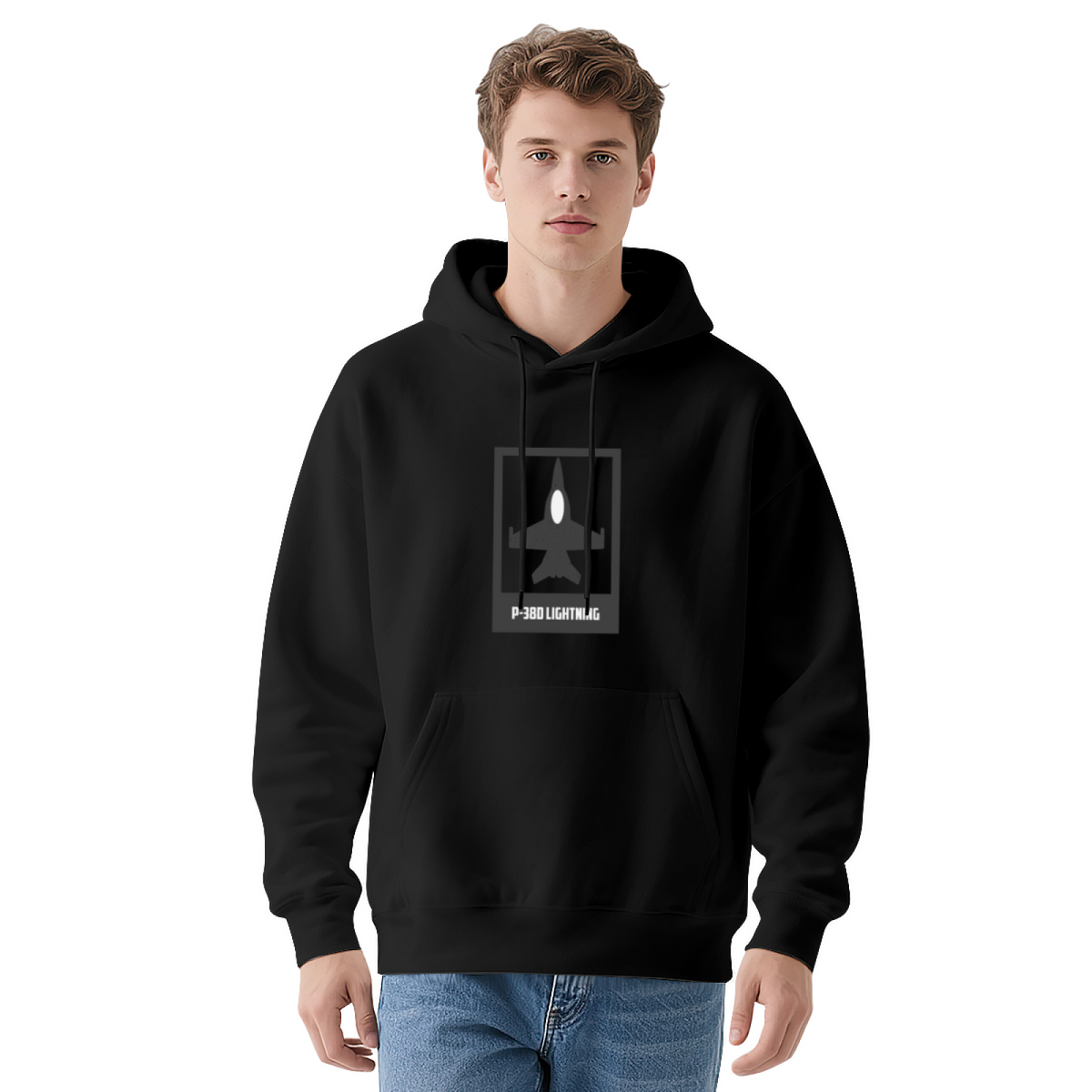 Cool Graphic Hoodie - P-38 Lightning Aircraft