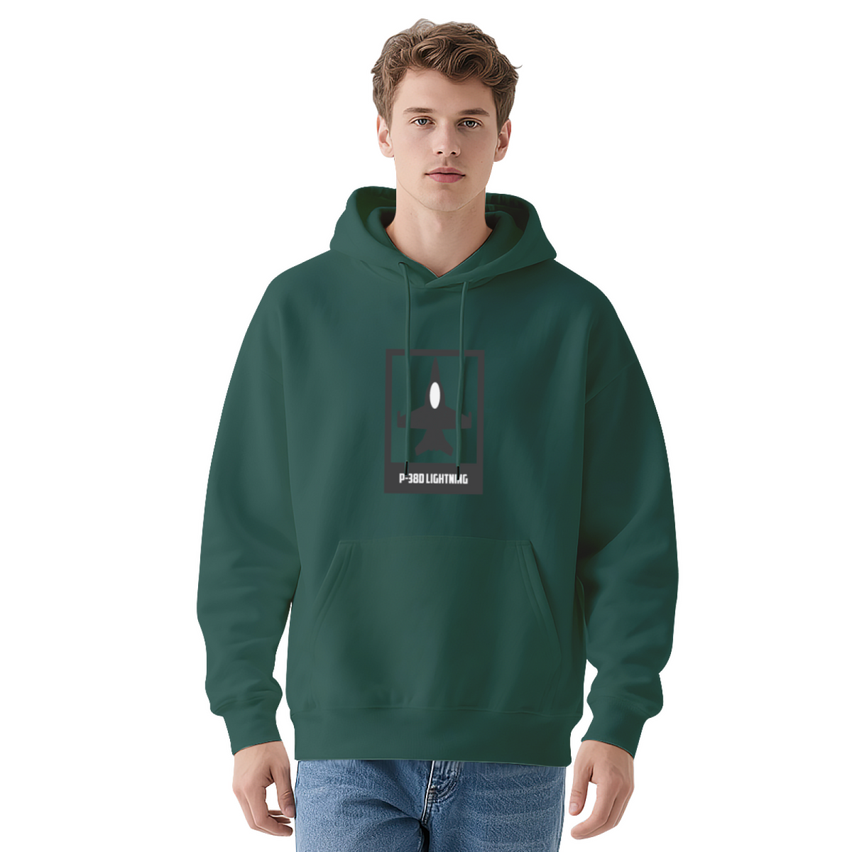 Cool Graphic Hoodie - P-38 Lightning Aircraft