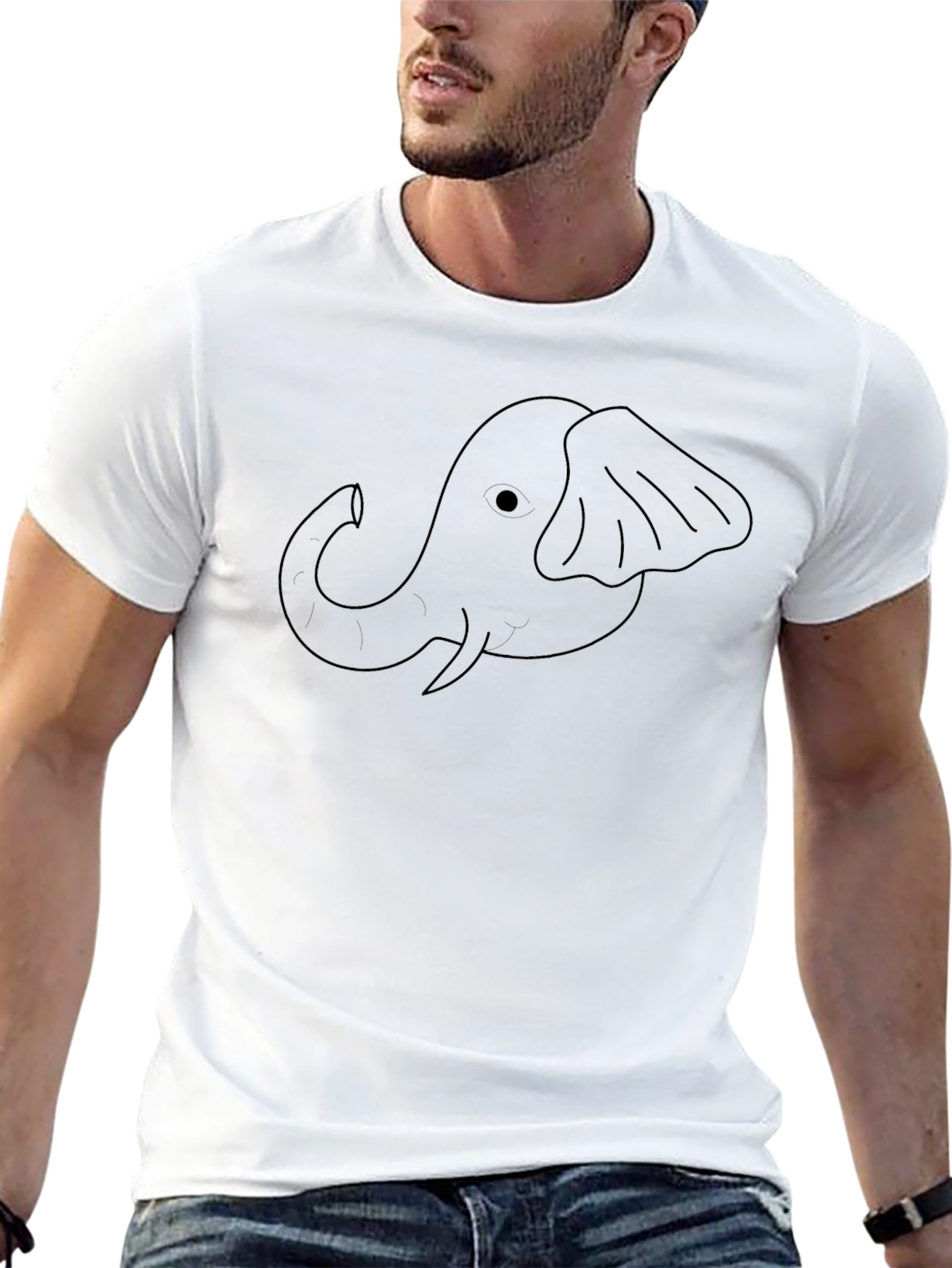 Elephant Graphic Black T-Shirt